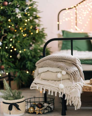 décoration Noël, couvertures